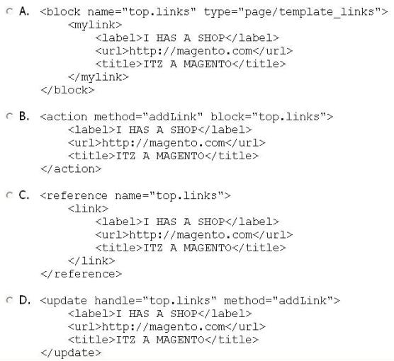 Magento certification questions and answers - Question 18