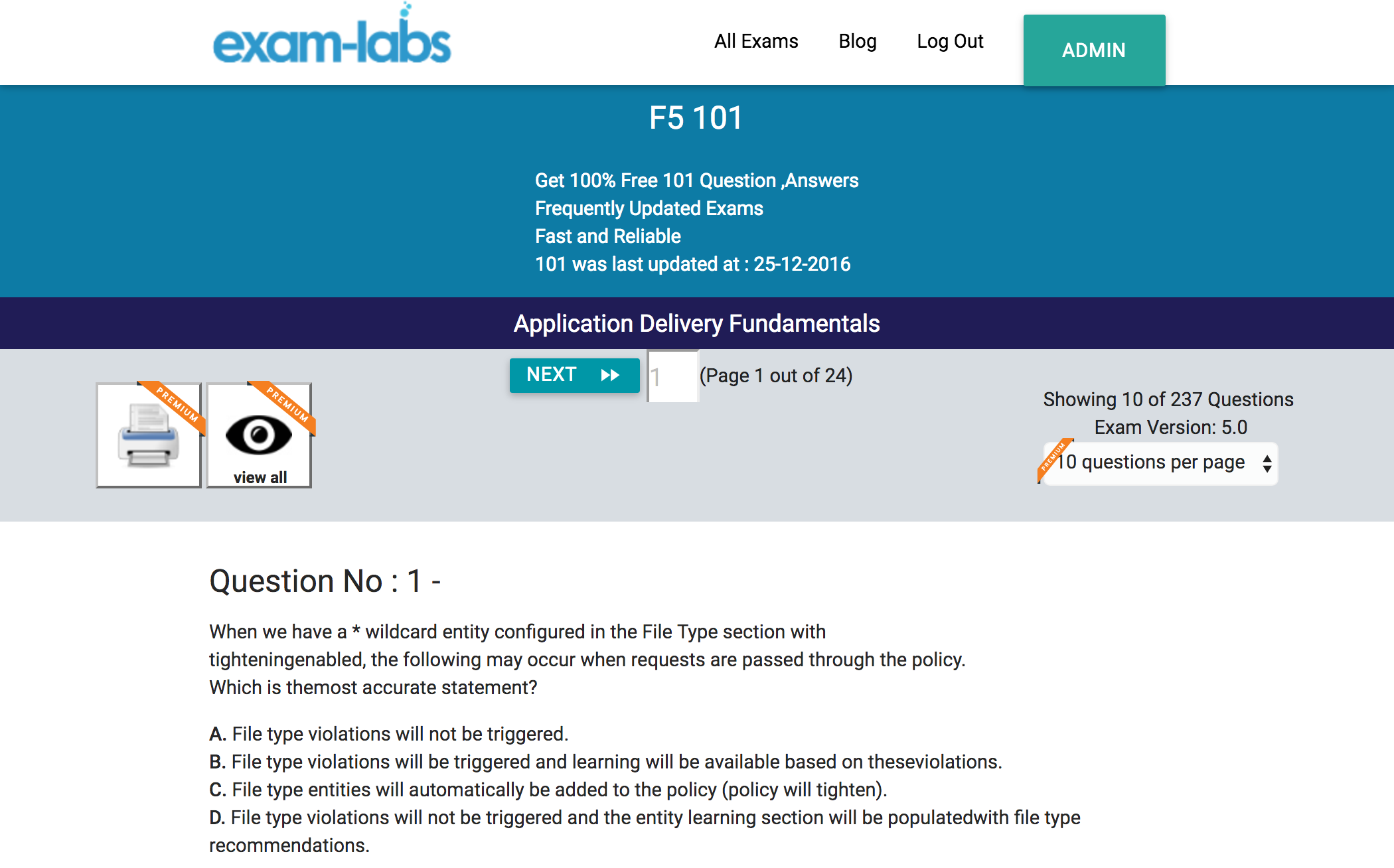 VCE Simulator F5 Exam 101 Application Delivery Fundamentals Test Dump Q/&A PDF