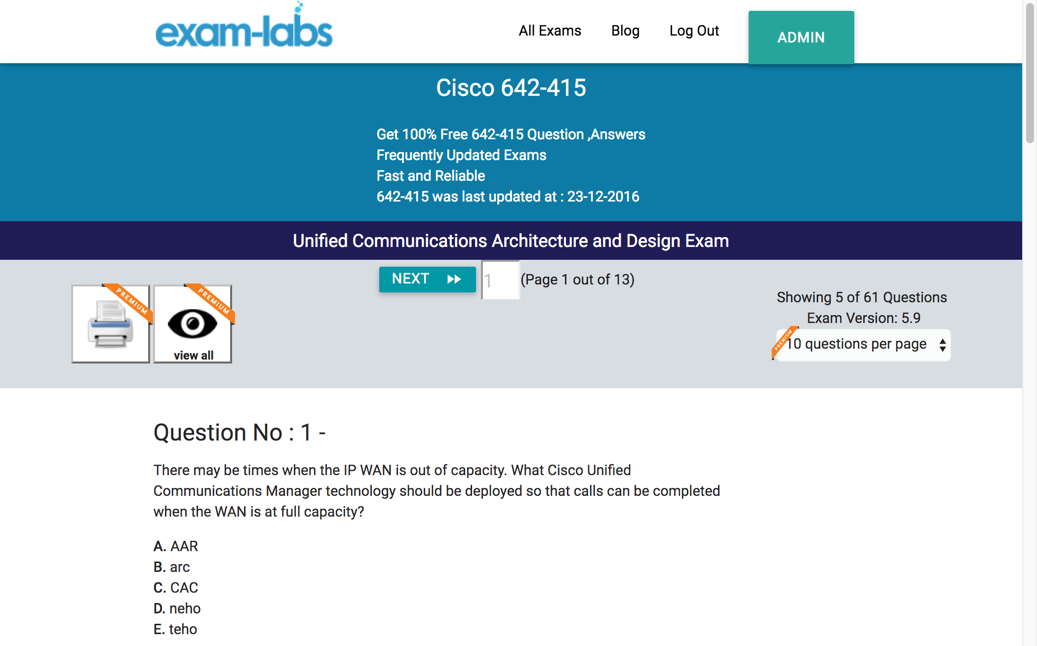 Architecture Design Exam 642-415 - cisco real exam questions - 100% free | exam-labs Architecture Design Exam 642-415 - cisco real exam questions - 100% free | exam-labs
