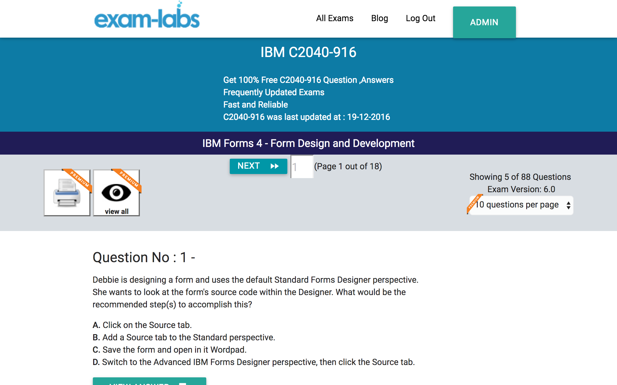 c2040 916 ibm practice exam questions 100 free exam labs ibm form designer